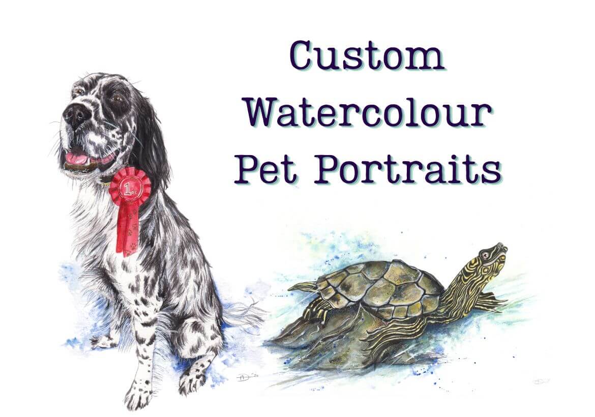 custom Watercolour Pet Portraits to buy